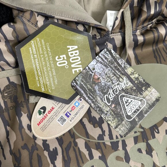 NWT - Mossy Oak Elite Hunting Gear Bottomland Tree Camo Men's Hoodie Size Small - Picture 8 of 9